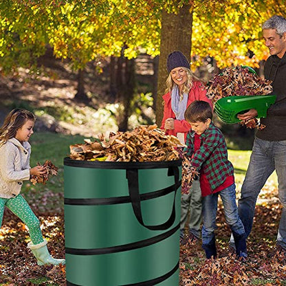 27 Gallons Pop Up Outdoor Camping Trash Can Recycle Bin Leaf Bags - size: 27 Gallons-1Pcs