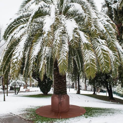 2 Pack Palm Tree Root Protectors - 3 Layers Tree Root Freeze Protectors with Ground Nails, Winter Tree Root Frost Covers for Outdoor Cold Weather Plants Root Protection, Plant Covers Freeze Protection