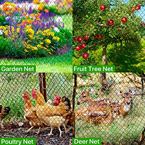 Bird Netting for Chicken Coop,50x50ft Poultry Netting with 2.4" Square Mesh - size: 50'×50'-2.4''