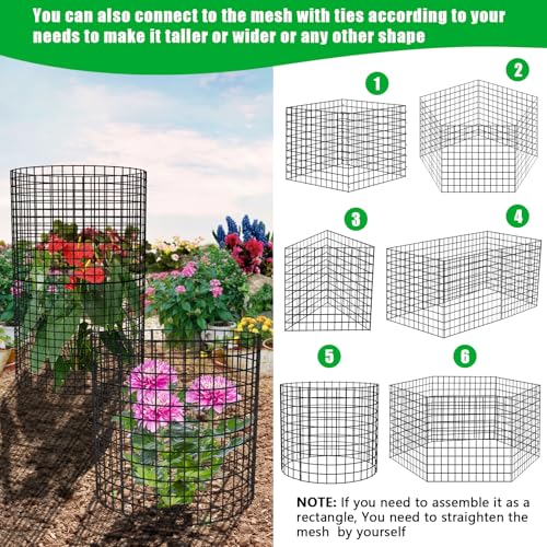 5 Pack Plant Protectors from Animals, 17x14" Plant Cages for Outdoor Plants - size: 5 PACK-17x14inch