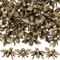 Weysat 50 Pcs Mini Vintage Bronze Bee Statue Small Bronze Bee Figurines - style: Bee