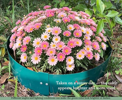 Anleolife 6-inch Green Steel Garden Edging - color: Green, style: 6 inch tall