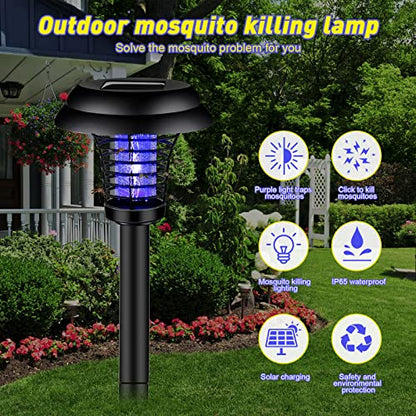 Qualirey 4 Bug Zapper, Plastic Black Exterior, Purple, White Light - color: Black Exterior, Purple, White Light