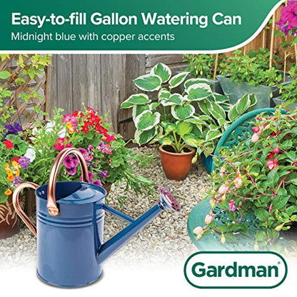 Gardman R34896 1 Gallon Watering Can, Midnight Blue - color: Midnight Blue