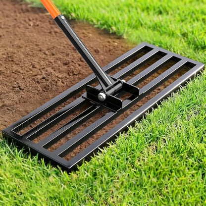 COZEER 30" x 10" Leveling Rake,Leveler Tool with 78" Adjustable Handle