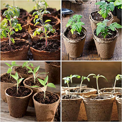 homenote 60 Pcs 4 Inch Peat Pots,Nursery Plant Pots,Seed Starting Pots - size: 4 Inch