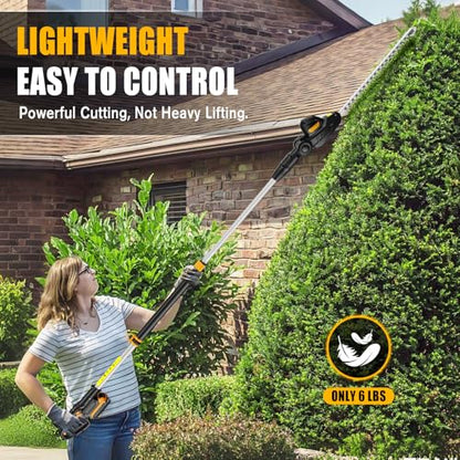 Pole Hedge Trimmer Cordless Compatible with DEWALT 20V Battery, Tool Only