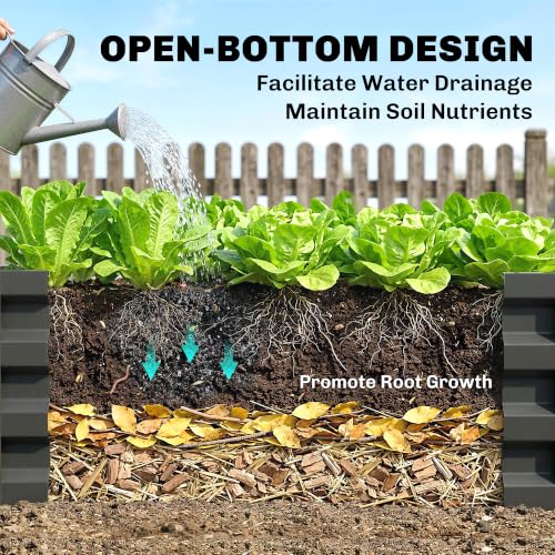 Outsunny 4' x 2' x 1' Galvanized Raised Garden Bed, Gray - color: Gray, size: 4' x 2' x 1'