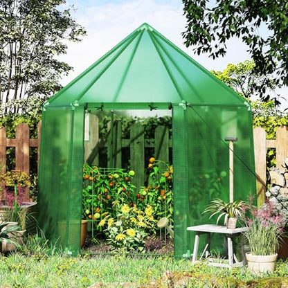 HAPPYGRILL Greenhouses for Outdoors, Portable Greenhouse with PE Cover