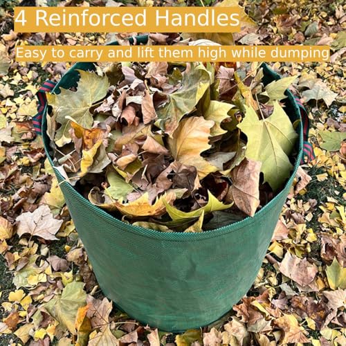 RISETEX 4-Pack 106 Gallon Standable Reusable Yard Waste Bags - style: Pack of 4