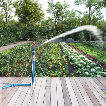 1'' Agriculture Irrigation Spray Gun Sprinkler Large-Area Irrigation Spray Gun Garden Farm Watering Sprinkler 360° Adjustable Watering for Farms, Orchards, Tea Gardens, Forestry - size: 1 inches, Pack of 1