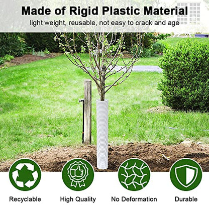 Corrugated Tree Guards, 7pcs Rigid PP Tree Trunk Bark Protectors Sleeve - style: 7Pcs