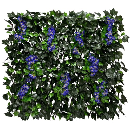 Expandable Privacy Fence Screen for Balcony Patio Outdoor Porch - color: BEGONIA-BLUE