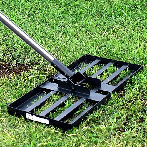 Walensee Lawn Leveling Rake, Reinforced Leveler with 6.5FT Steel Handle - size: 6.5FT 17"x10"