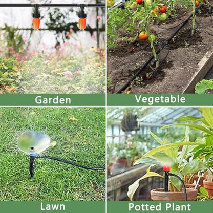 200FT+40FT Drip Irrigation System, Garden Watering System