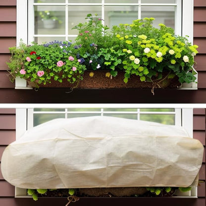 Plant Cover Freeze Protection, Winter Plant Covers, Plant Frost Cover, Tree Plant Freeze Protection Covers, Planter Plant Winter Frost Blanket with Zip Drawstring,2 Pack (39.3x17.7x15.7INCH) - size: 39.3*15.7*17.7（4-PACK)