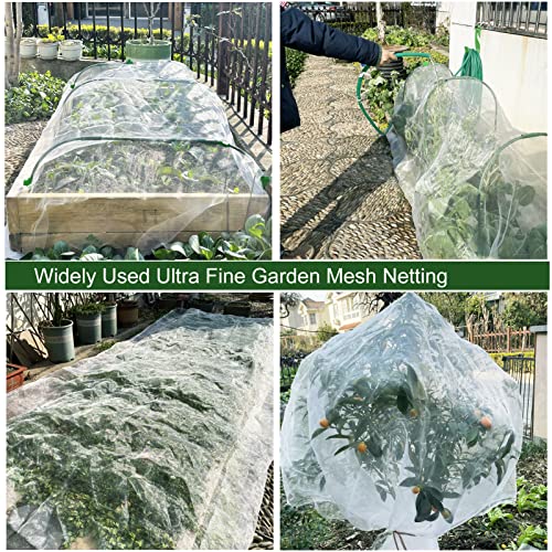 Garden Netting Ultra Fine 8x10ft, Insect Net Bug Mesh for Garden Plants - size: 8'x10'