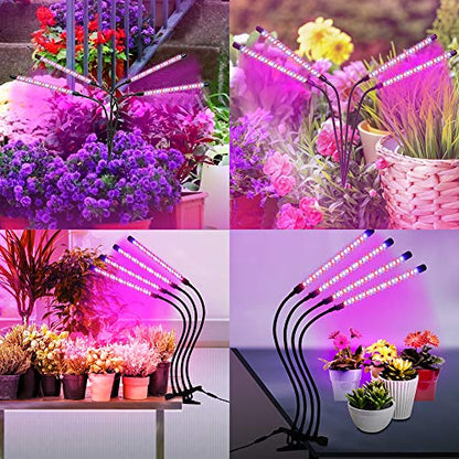 Felibeaco LED Plant Grow Lights for Indoor Plants Full Spectrum with Timer - style: Clip
