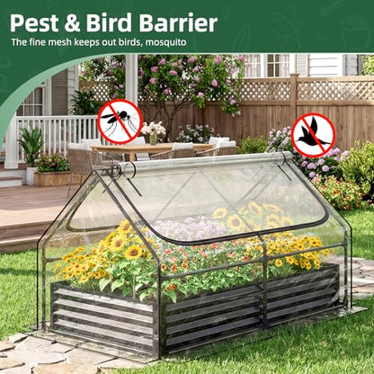 Superlele 6x3x3FT Mini Greenhouse with 2 Large Zipper Doors for Outdoor - style: (Clear)-6x3x3Ft