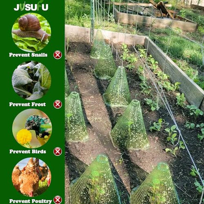 Garden Cloches for Plants, 20 Pack Plant Covers - color: green 20