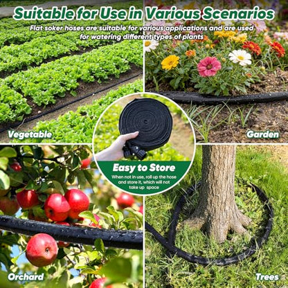 Drip Hose 50FT With Drip Irrigation System, Linkable Soaker Hoses
