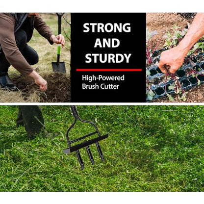 DOTCOM Lawn Aerator Coring Garden Tool with Soil Core Storage Tray