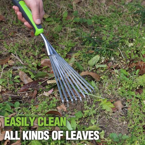 WORKPRO 16" Hand Rake, Garden Rake with Soft Handle