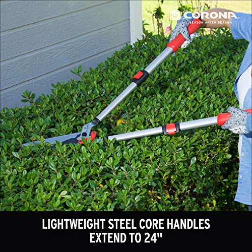 Corona HS 4344 DualLINK Extendable Hedge Shear, Red, 29 Inch Handle