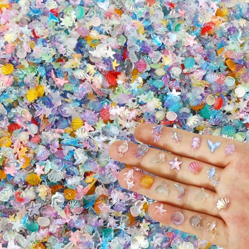 200 Pcs Mini Resin Ocean Animals, Tiny Variety Sea Figurines to Hide