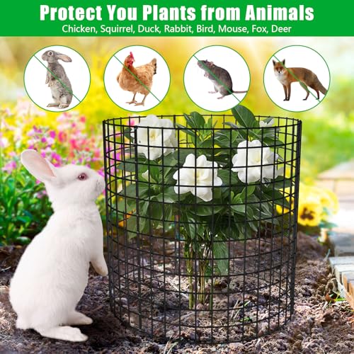 5 Pack Plant Protectors from Animals, 17x14" Plant Cages for Outdoor Plants - size: 5 PACK-17x14inch