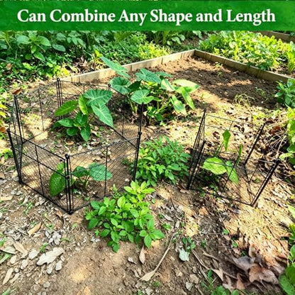 Plant Protectors from Animals, 5 Pack Metal Plant Cage 13.8"x13.8"x12" - size: （13.8"L x 13.8"W x 12"H）5 Packs