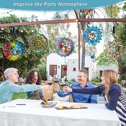Fairy Wind Spinner Hanging Wind Sculptures & Spinners for Outside - color: Mandala Flower Fairy