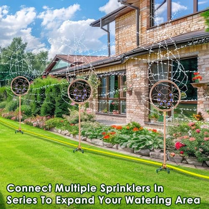 34" Ornamental Sprinkler, 360° Rotating, Ladybug - style: Ladybug