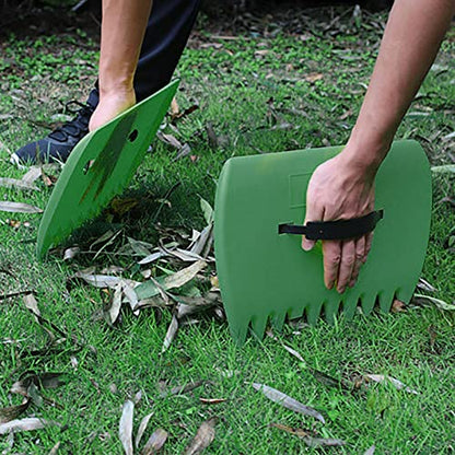 2-Pack Leaf Scoops, Large Leaf Grabber Claws with Ergonomic Handles