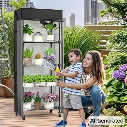 Small Greenhouse for Indoors, 5 Tier 23.1" L×13.2" W×61.2" H