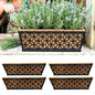 LaLaGreen Wall Planter for Plants (16 in, 4 Pack) Black Fence Window Box - size: 16" (41cm) x 4 pack