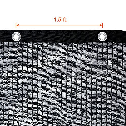 Agfabric 40% Shade Cloth 10x20ft Sunblock Shade Cloth with Grommets for Garden Patio, Black - size: 10 x 20 ft - 40%