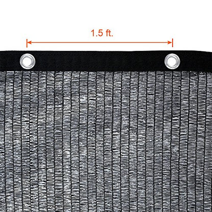 Agfabric 40% Shade Cloth 10x20ft Sunblock Shade Cloth with Grommets for Garden Patio, Black - size: 10 x 20 ft - 40%