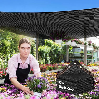 60% Shade Cloth 20x30ft, Heavy Duty Sun Shade for Garden, Greenhouse&Patio - size: 60%-20x30ft(6x9m)