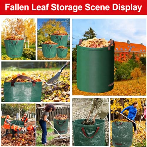 3 Packs 72 Gallon Reusable Yard Waste Bags Extra Large Heavy Duty