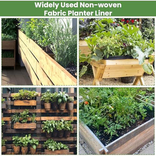 Raised Garden Bed Liner,Fabric Planter Liner for Vegetable Gardening