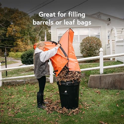 Leaf Tarp for Fast Yard Cleanup –Leaf Collection Tarp with 6 Handles & Ground Stakes – Lawn Leaf Bag for Raking, Garden Debris & Yard Waste Removal, Wind Proof, 5’ x 7’ Large Capacity - size: 5' x 7'