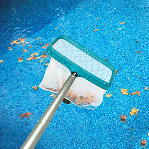 POOLWHALE Pool Skimmer Leaf Rake Net, Fine Mesh Deep Nylon Bag (Not Pole) - size: Pool Rake