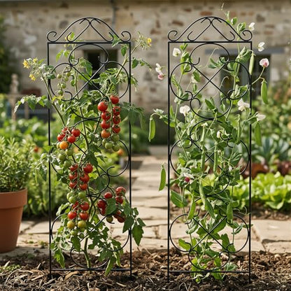 Thealyn 4 Pack 48" x 12.5" Metal Trellis for Potted Plants and Planters - size: 48 inch