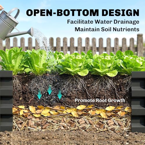 Outsunny 4' x 2' x 1' Galvanized Raised Garden Bed, Gray - color: Gray