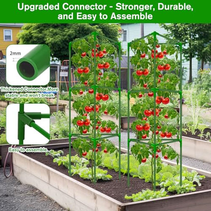 6 Pack Tomato Cages for Garden, Tomato Cage Trellis, Garden Cage Heavy Duty - color: 6 Pack