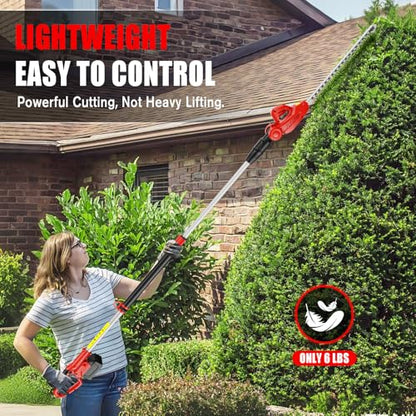 Cordless Pole Hedge Trimmer Compatible with Milwaukee M18 Battery,Tool Only