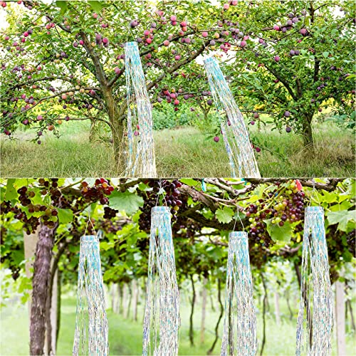 Lewtemi 4 Pcs Bird Scarer Wind Socks for Outside Heavy Duty, Rotating Hook