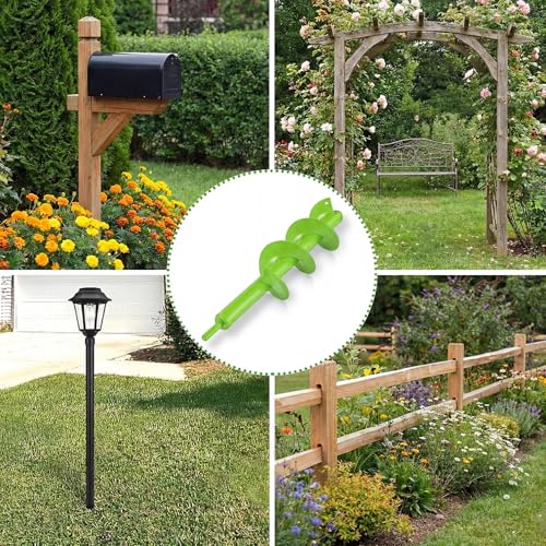 4 x 16'' Heavy Duty Auger Drill Bit for Planting, Green - color: Green