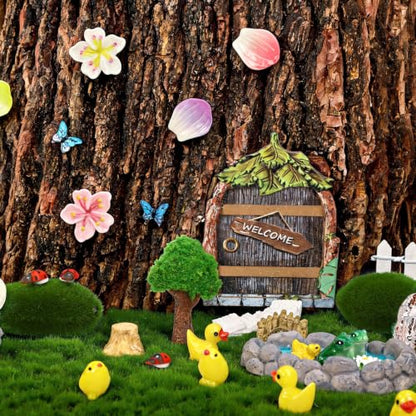 61 Pcs Fairy Garden Accessories Outdoor Miniature Figurines